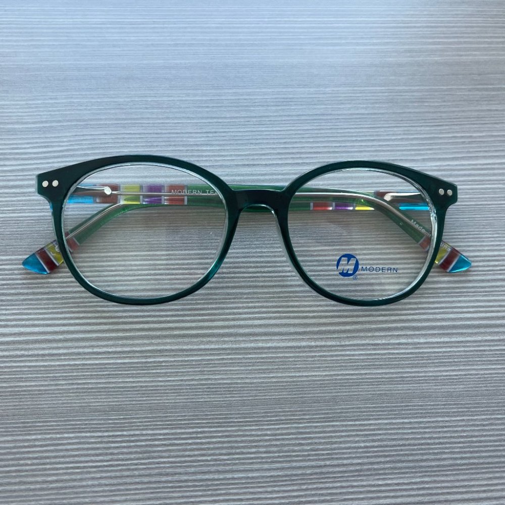 Modern Optical Teagan Frames- Teal/Crystal